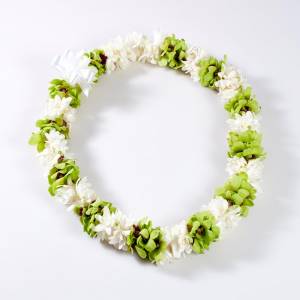 Double Green Orchid and Tuberose Lei