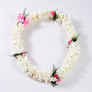 Double Tuberose and Pink Rose Lei