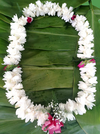 Tuberose Flowers on This Gorgeous Tuberose And Red Rose Lei Has Sweet Smelling Tuberose